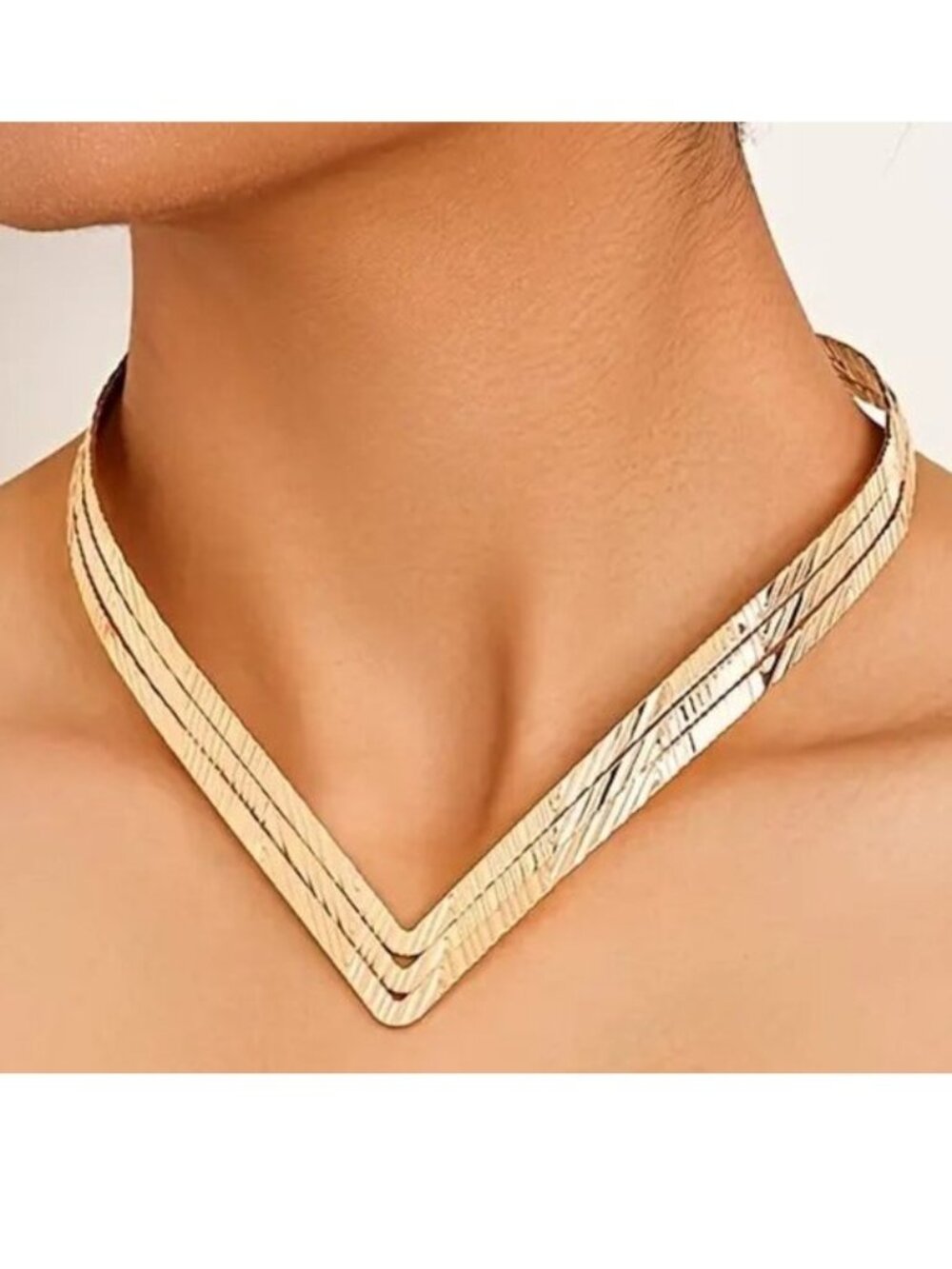 Necklace Bold Bib Collar Choker Sexy Egyptian Greek Goddess Statement Cleopatra